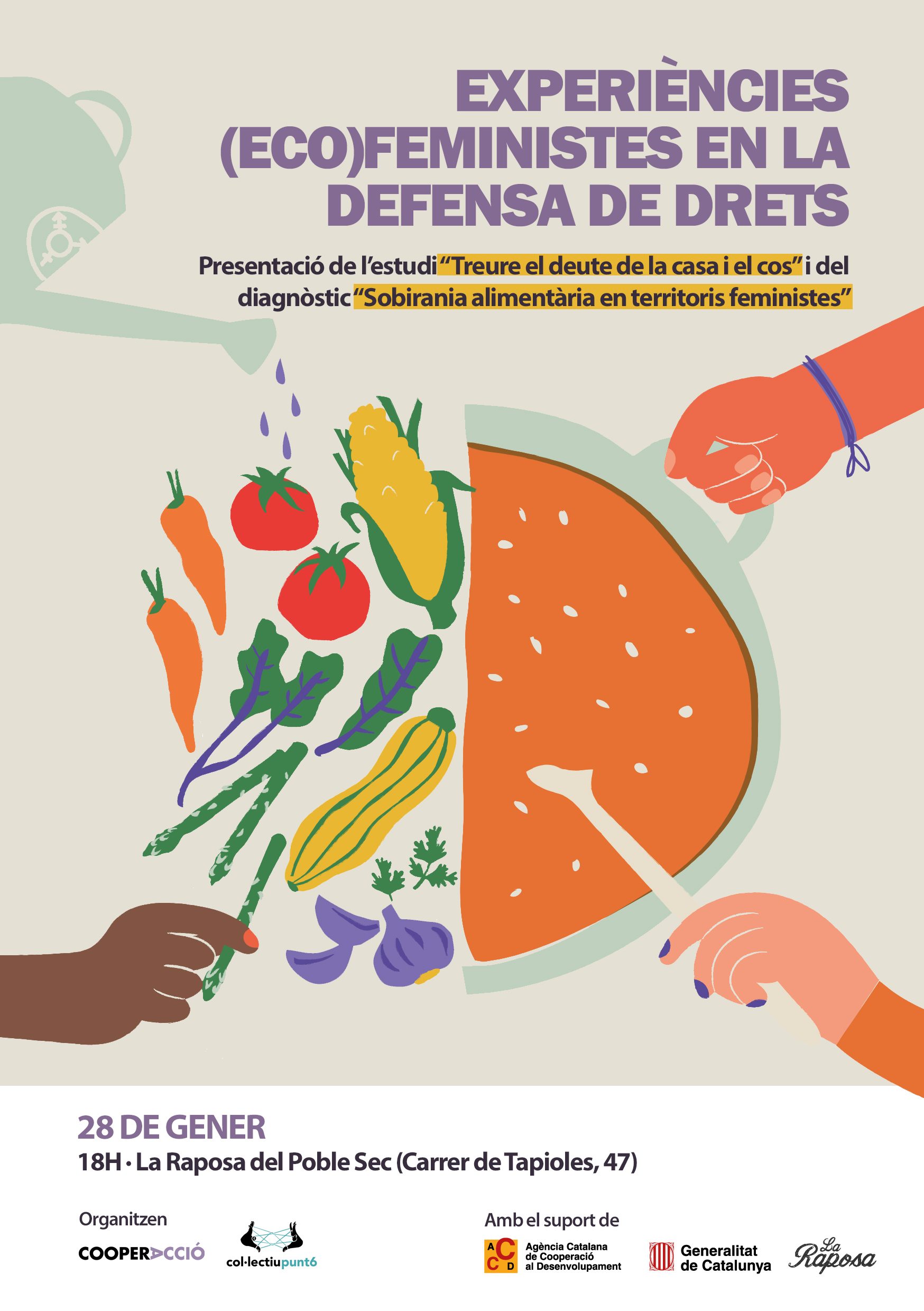 Col·lectiu Punt 6 i CooperAcció presenten els resultats del seu projecte de sobirania alimentària en territoris feministes